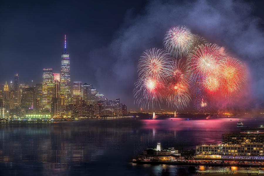 4th of July WTC Fireworks  Photograph by Susan Candelario