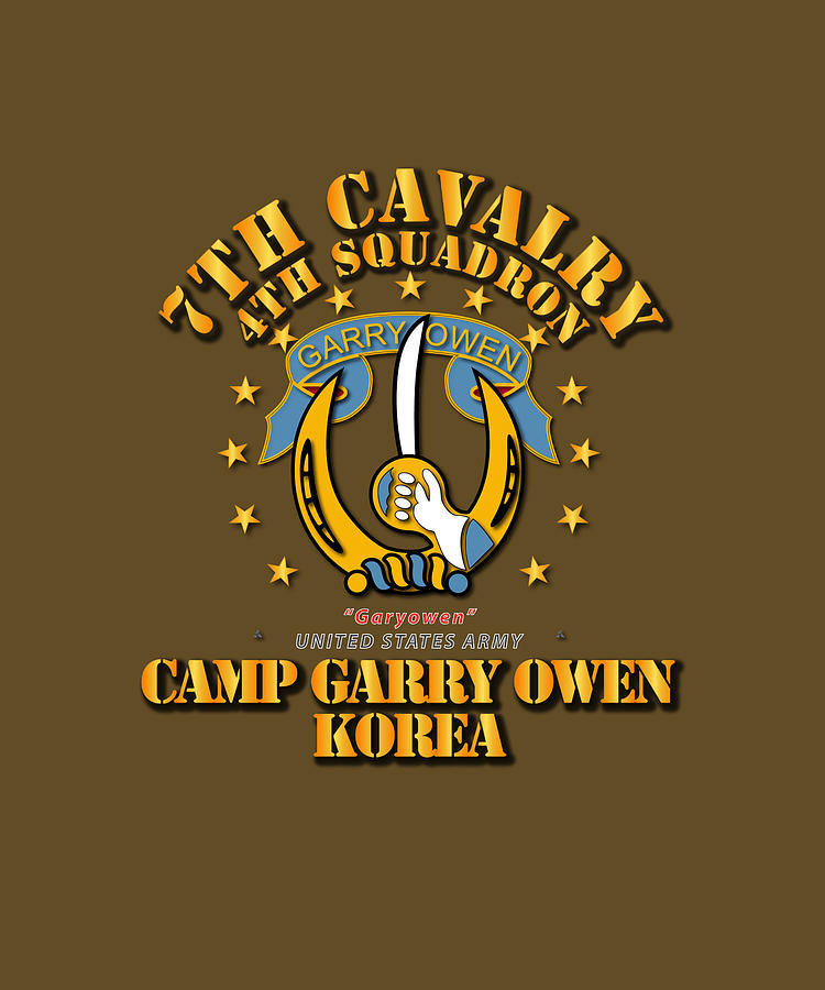 4th Squadron 7th Cavalry Camp Gary Owen Korea Painting by Joseph Parker ...