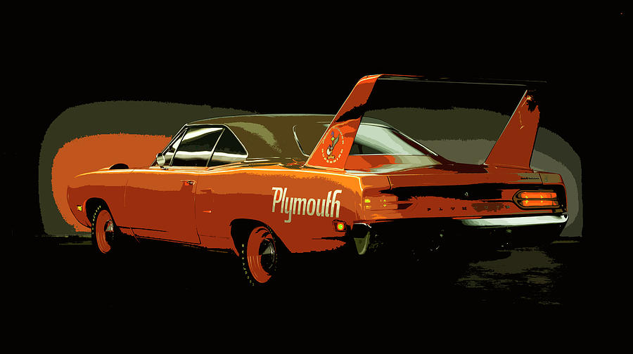 Roadrunner Digital Art - 1970 Plymouth Road Runner Superbird #5 by Thespeedart