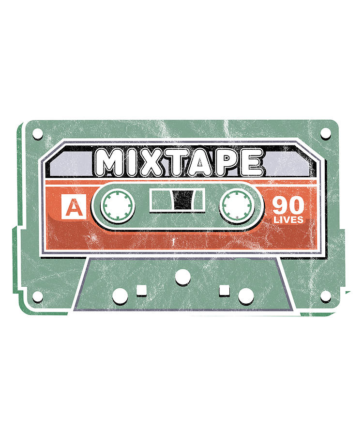 90s Mixtape Cassette Nostalgic 1990s Retro Digital Art by Michael S ...