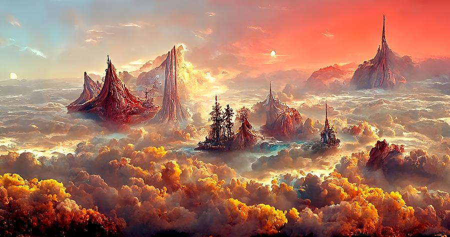 A beautifully strange painting of a gorgeous landscape 02 Digital Art by Frederick Butt