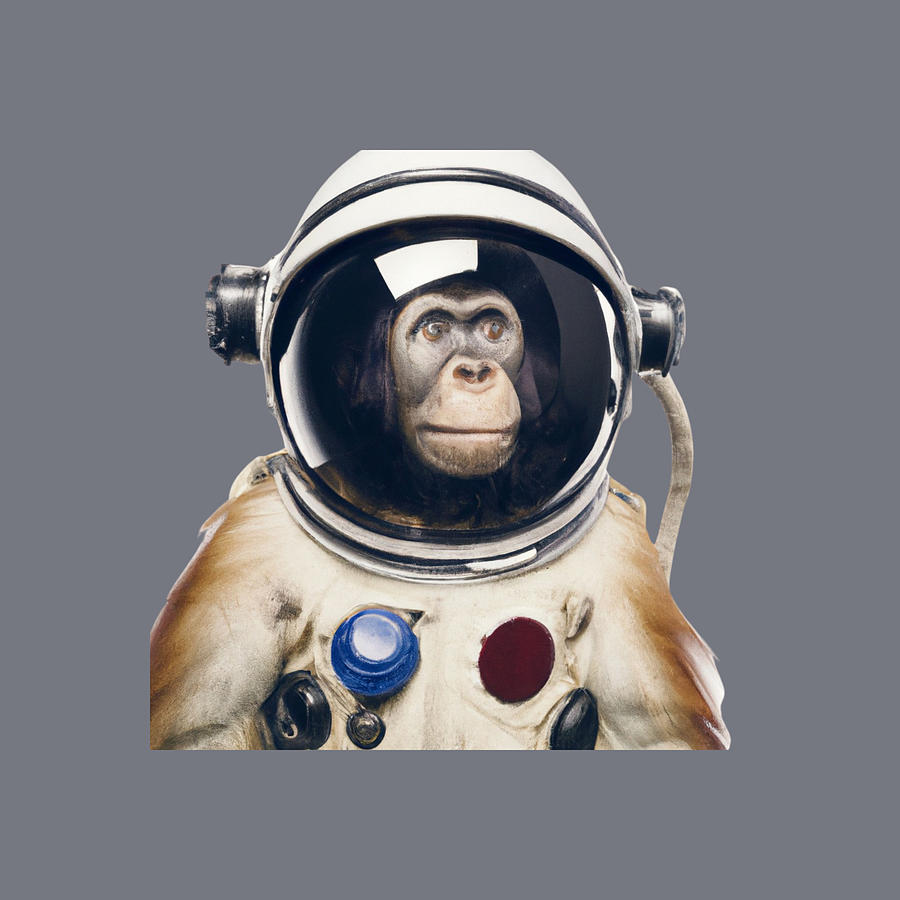 A monkey as an astronaut Digital Art by Raik Kroeber - Fine Art America