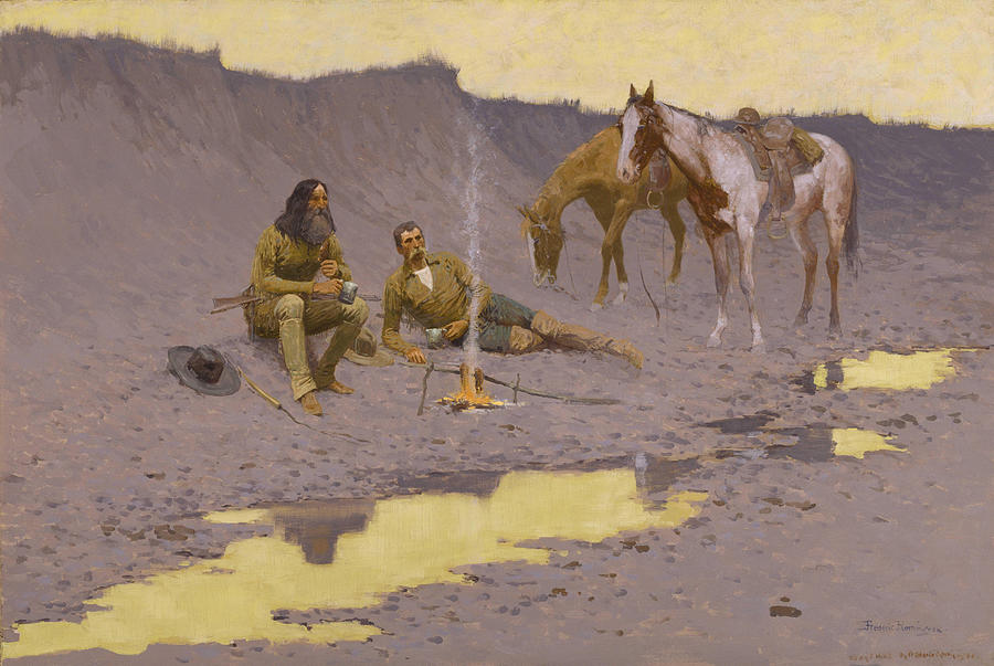Frederic Remington Painting - A New Year on the Cimarron  #5 by Frederic Remington
