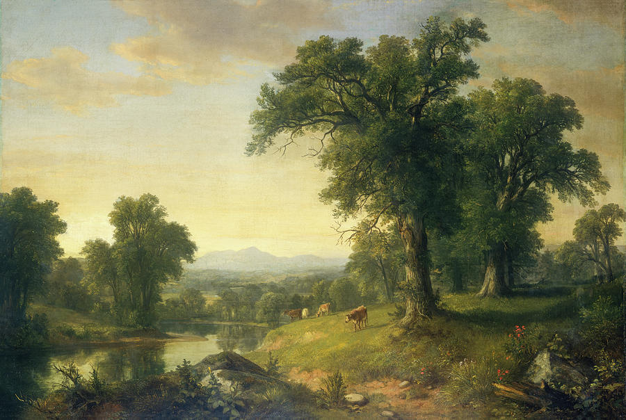 A Pastoral Scene #5 Painting by Asher Brown Durand