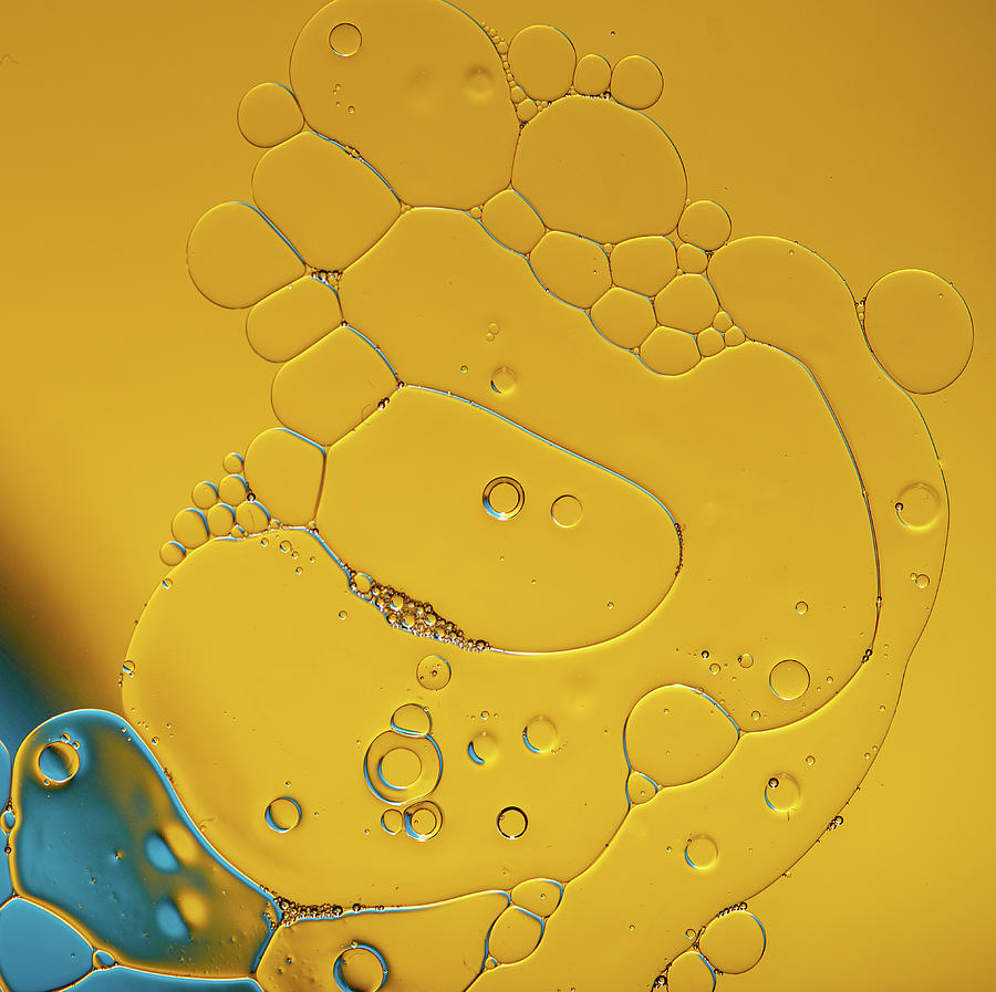 Yellow bubbles and figures Photograph by Michalakis Ppalis