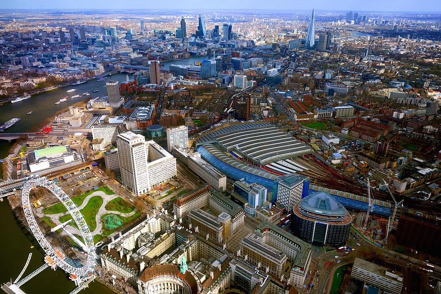 Aerial view of London #5 Photograph by Vladimir Zakharov