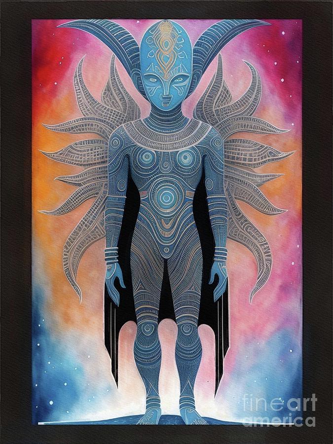 Annunaki Alien Painting by Raphael Terra - Fine Art America