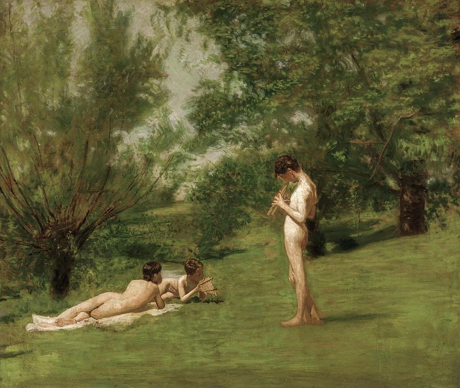 Nude Painting - Arcadia #5 by Thomas Eakins