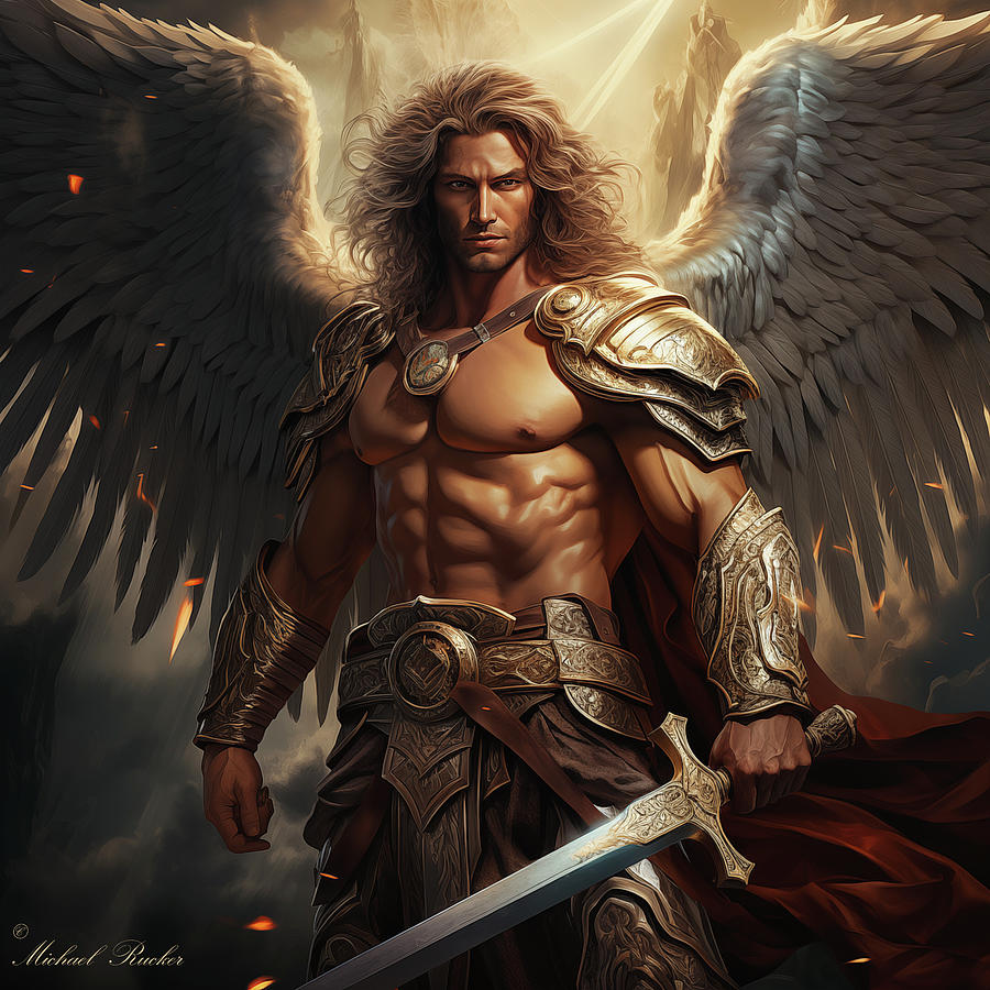 Archangel Michael #5 Digital Art by Michael Rucker - Fine Art America