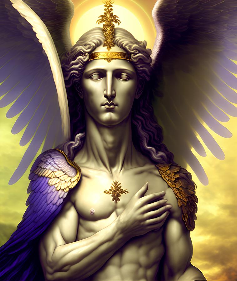 Archangel Zadkiel - Angel of Mercy and Compassion, Generative AI ...