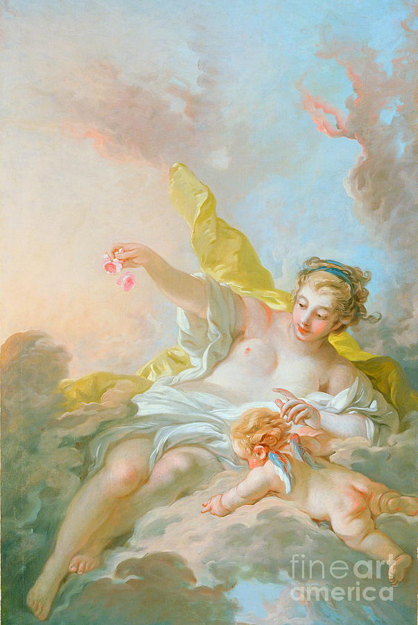 Aurora and Cephalus #5 Painting by Francois Boucher