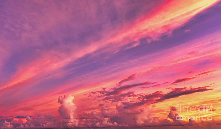 Background Of Sunset Sky #5 Photograph by Benny Marty