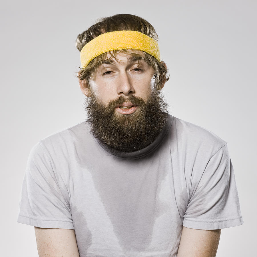 Bearded Man Wearing A Headband #5 Photograph by RubberBall Productions