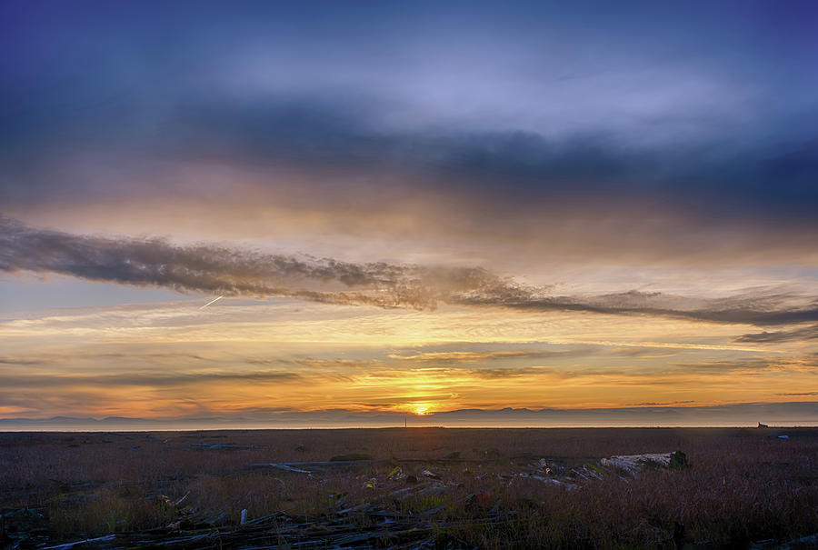 Beautiful Hdr Sunset Landscape Photograph