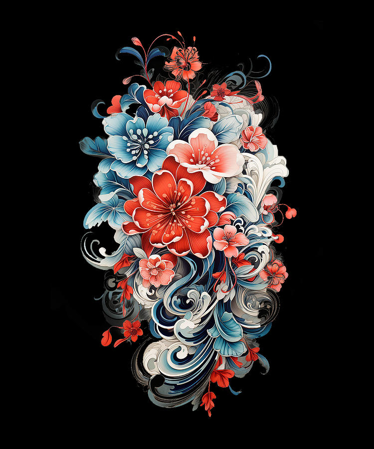 Beautiful Japanese Tattoo style artwork #5 Mixed Media by World Art Collective