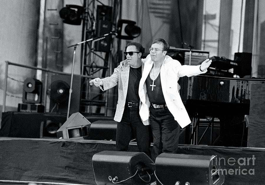 Billy Joel and Elton John Photograph by Concert Photos