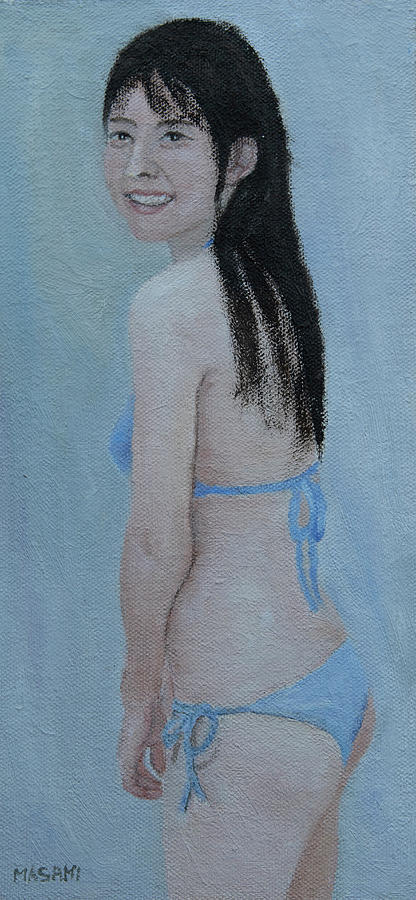 Blue Bikini #5 Painting by Masami IIDA