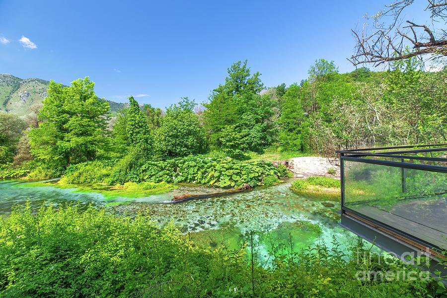 Blue Eye water spring of Albania #5 Digital Art by Benny Marty