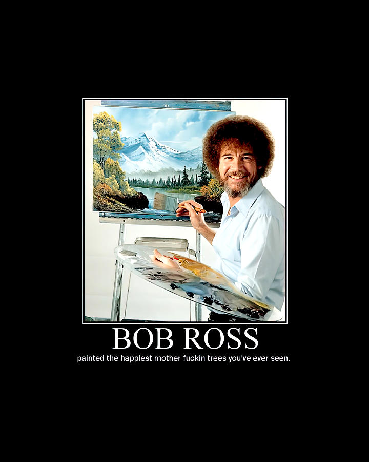 Bob Ross Digital Art by Kortney Curry