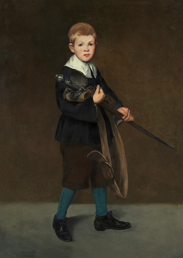Impressionism Painting - Boy with a Sword #5 by Art Dozen