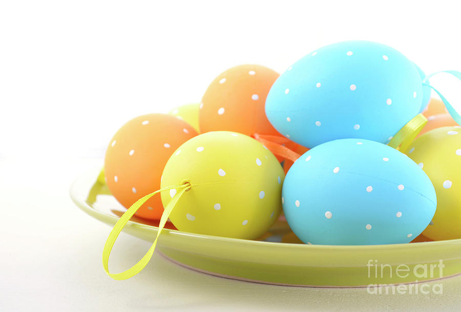 Bright Color Easter Eggs #5 Photograph by Milleflore Images