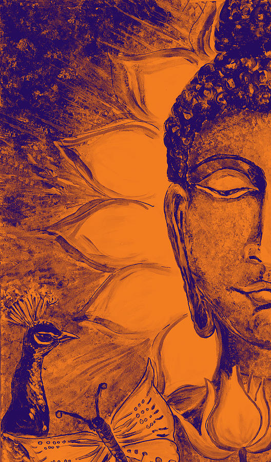 Buddha #5 Painting by Sarabjit Singh