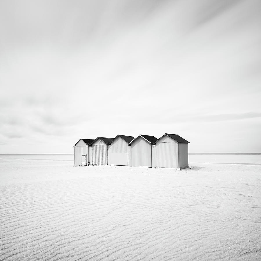 5 Cabins or Beach Huts. Normandy, France Photograph by Stefano Orazzini