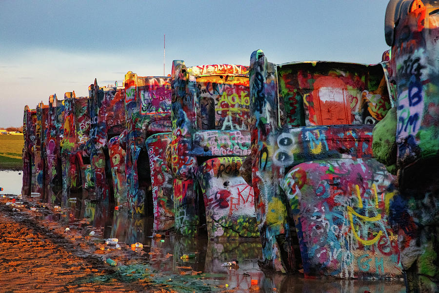 Cadillac Ranch on Historic Route 66 in Amarillo Texas #5 Photograph by Eldon McGraw