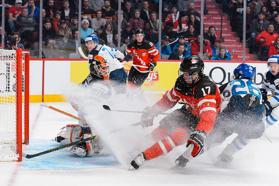 Canada v Finland - 2015 IIHF World Junior Championship #5 Photograph by Minas Panagiotakis