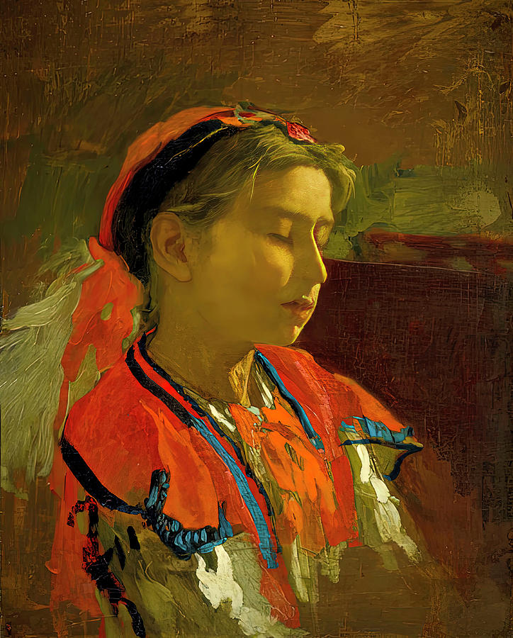 Carmelita Requena #5 Painting by Thomas Eakins