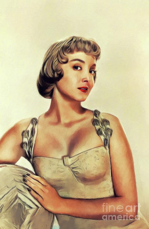 Vintage Painting - Carolyn Jones, Vintage Actress #5 by Esoterica Art Agency