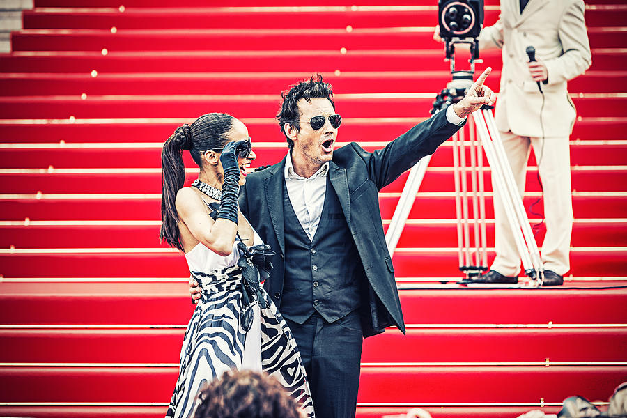 Celebrity couple on red carpet in Cannes #5 Photograph by Mbbirdy