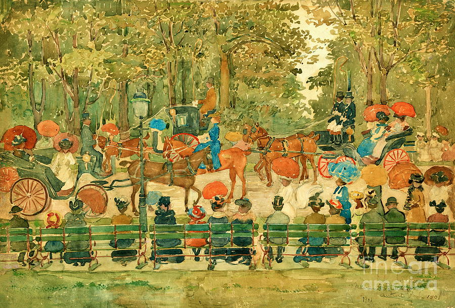 Central Park #5 Painting by Maurice Prendergast