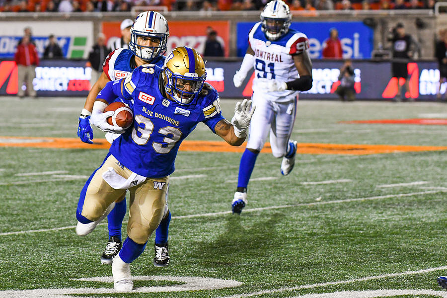 CFL: AUG 24 Winnipeg Blue Bombers at Montreal Alouettes #5 Photograph by Icon Sportswire