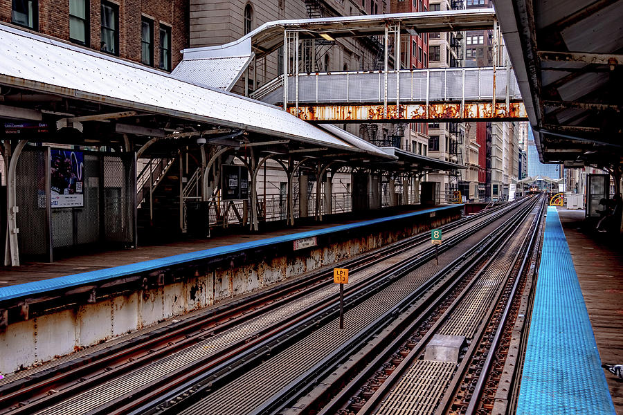 Chicago City Subway Station And Train Scenes #5 Photograph by Alex Grichenko