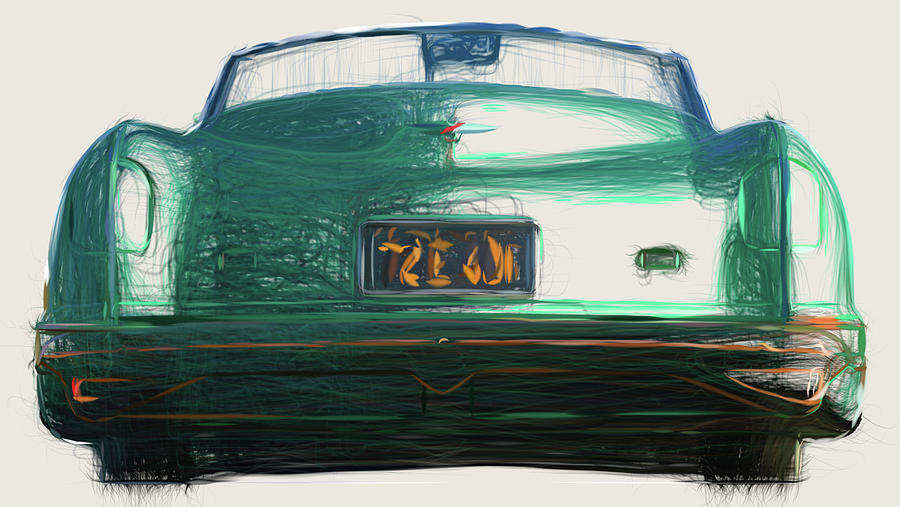 Chrysler Thunderbolt Concept Drawing #5 Digital Art by CarsToon Concept