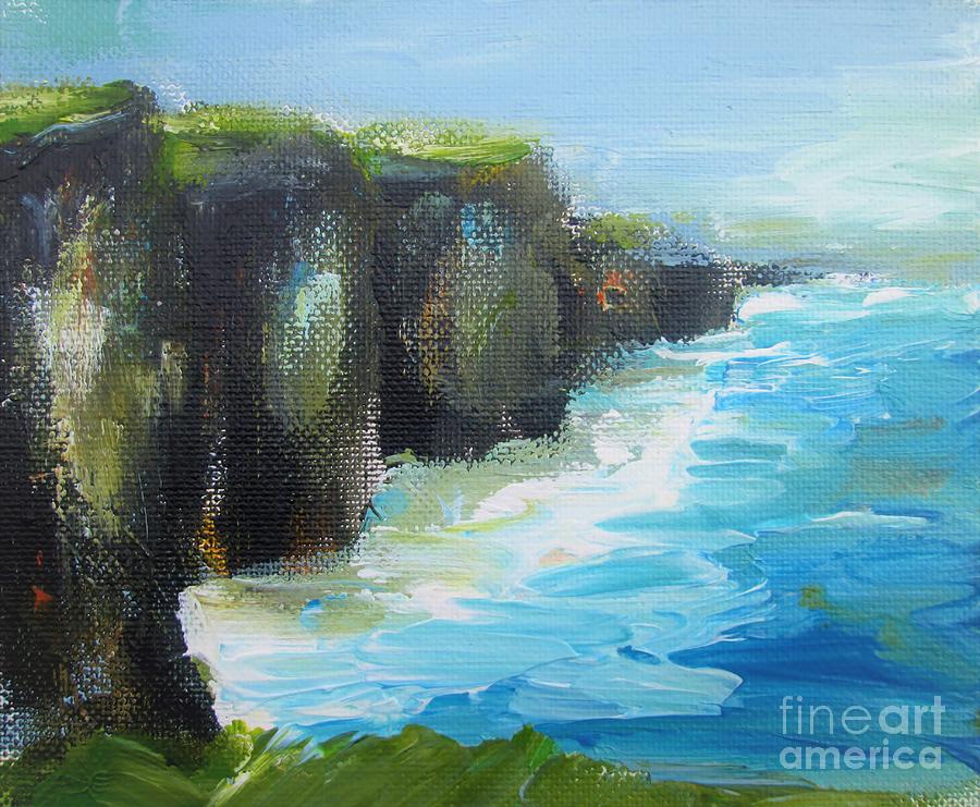 Cliffs Of Moher Paintings  #1 Painting by Mary Cahalan Lee - aka PIXI