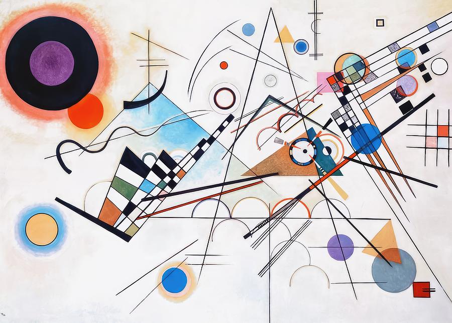 Primary Colors Painting - Composition VIII by Wassily Kandinsky  by Mango Art