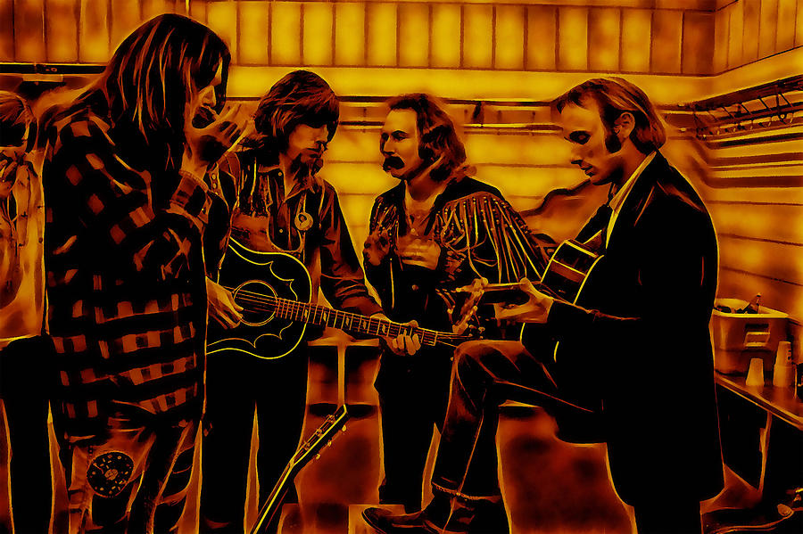 Crosby Stills And Nash Mixed Media - Crosby Stills Nash and Young #5 by Marvin Blaine