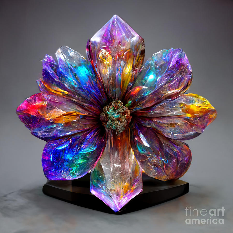 Crystal Flower #5 Digital Art by Kristina Mit