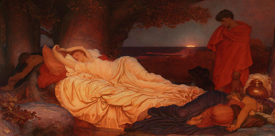 Frederic Leighton Painting - Cymon and Iphigenia #5 by Frederic Leighton
