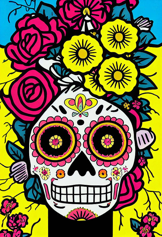 Day of the Dead - Dia de los Muertos Mixed Media by Sampad Art - Fine ...