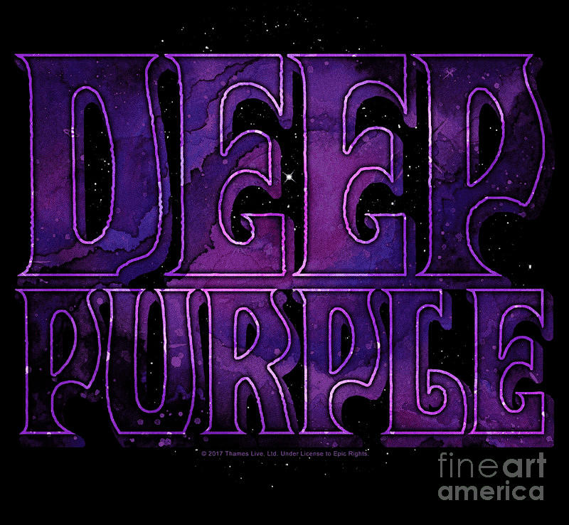 Led Zeppelin Digital Art - Deep Purple #5 by Fideli Lindqvist