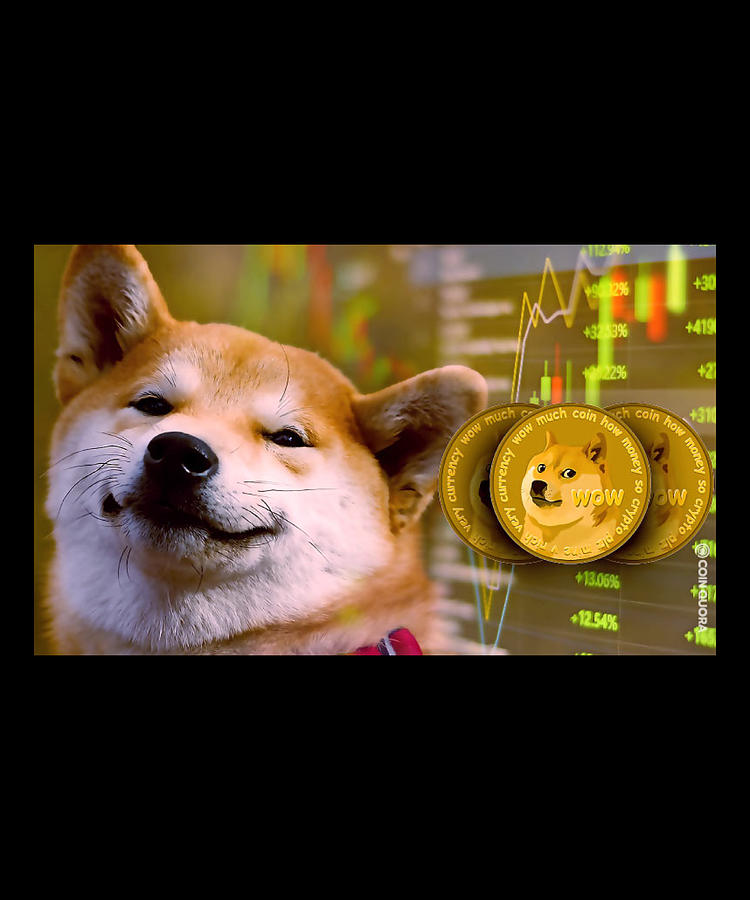 Dogecoin To The Moon Crypto Doge Digital Art by The Pristine Artist