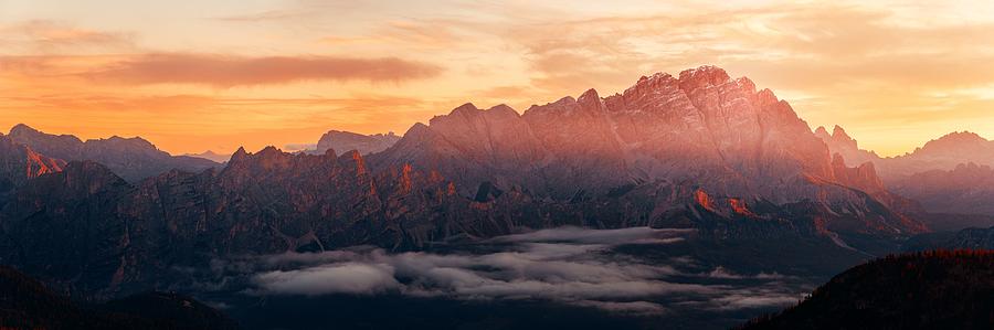 Dolomites sunrise #5 Photograph by Songquan Deng