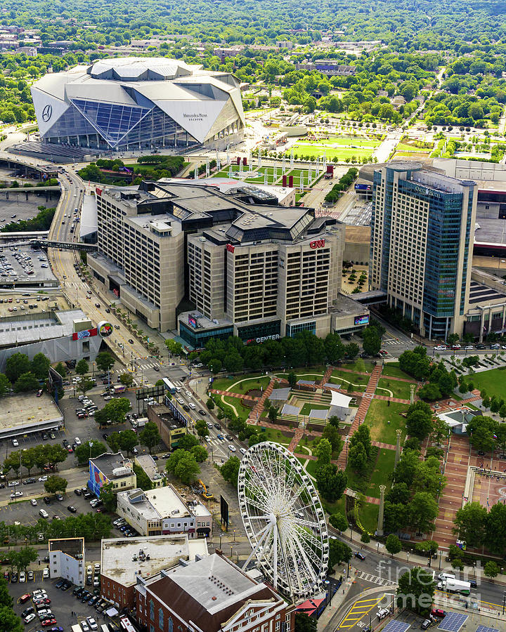 Downtown Atlanta GA Aerial View #5 Photograph by Sanjeev Singhal