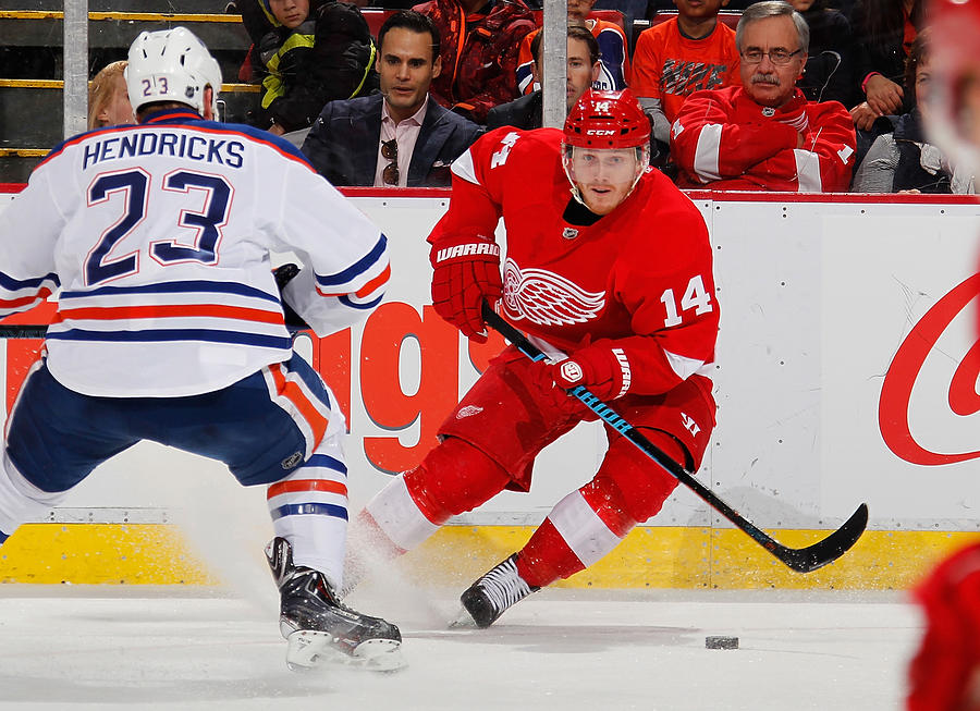 Edmonton Oilers v Detroit Red Wings #5 Photograph by Gregory Shamus
