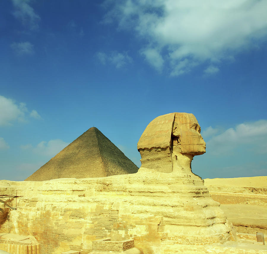 egypt Cheops pyramid and sphinx #5 Photograph by Mikhail Kokhanchikov