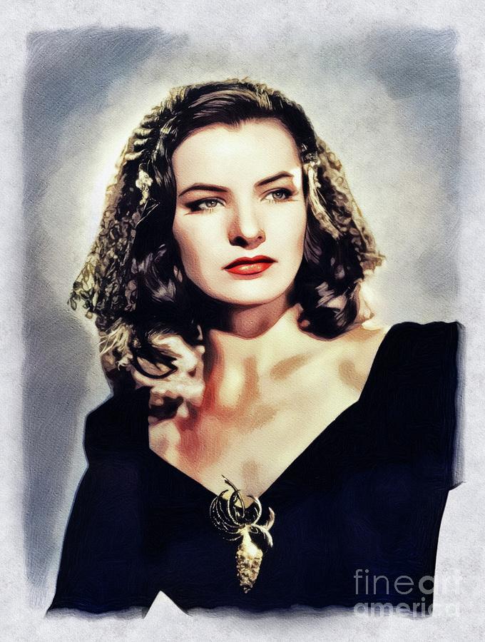 Ella Raines, Vintage Actress #5 Painting by Esoterica Art Agency