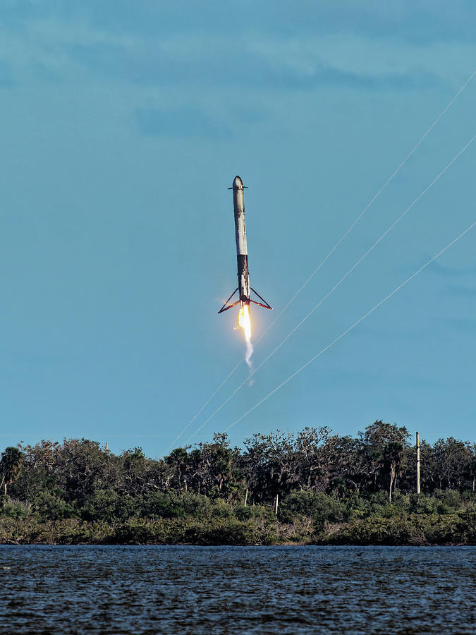 Falcon Heavy Test Flight #5 Photograph by Ron Dubin